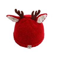 Рождество Стиль Детские Hat Новый Зимний мультфильм Antler Hat новорожденных Шляпы Трикотажные Утолщенные Hat Мода Keep Warm