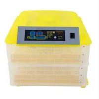 Groothandel gratis verzending 112-ei Praktische volledig automatische pluimvee incubator Geel transparante incubators