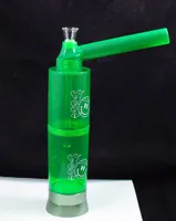 10 дюймов портативный пластиковый стеклянный водопровод дым бонг путешествия смешанные цвета путешествия курительное устройство винт на бутылке конвертер