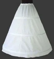 Klassisk brudkrinolin petticoats ett lager 3 hoops full längd bröllopsklänning saree petticoat i lager