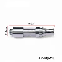 liberty V9 510 G2 vape Cartridge Vape Tank Metal Round Drip Tips Thick Oil Vaporizer adjustable top airflow Atomizer For LO preheat Battery