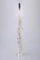 New Yanagisawa 902 Sopran B (b) Saxofon Professionell mässing Silverpläterade Musikinstrument Utsökt Carving Sax med väska