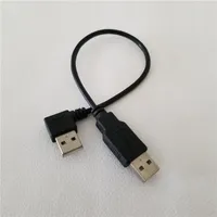 Comercio al por mayor 100 unids / lote 90 Grados de Ángulo Izquierdo USB A Macho a Macho M / M Ampliar DATA Sync Cable de Carga de Alimentación Cable de Línea de Alambre PC