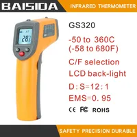 非接触温度計ハンドヘルド赤外線温度計温度ガンは水温GS320 -50~360度を測定することができます