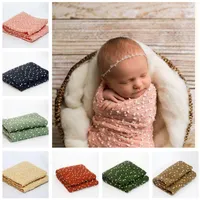 2018 Crianças Cobertores de Algodão Fotografia Put Cobertores Infantil Swaddling Baby Cama Saco de dormir 150 * 50cm 8 estilos C3390