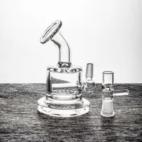 Små Bongs Perkolatorer Mini Dab Righokahs Glas Vattenrör Färgade Bubbler Rör 3 tum och 10mm led