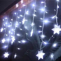 5 M 216LED 3,5 M 96LED Snowflake String Lighting Home Xmas Decoration Światła Boże Narodzenie Wodoodporna IP65 Wróżka Zasłona
