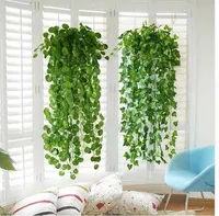 Kunstmatige groene blad klimop muur decor kamer decoratie nep planten bruiloft decoratie wijnstok outdoor indoor planten tuin 10