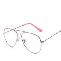 أزياء النساء الرجال الكلاسيكية نظارات عادي سبائك الإطار النظارات مسطحة مرآة الإشعاع نظارات واقية نظارات 6 ألوان