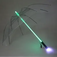 블레이드 러너 나이트 Protectio 우산 크리 에이 티브 LED 가벼운 맑은 비오는 우산 멀티 컬러 새로운 31xm y r