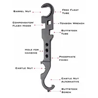 Outdoor AR 4/15 Moersleutel Steel Heavy Duty Multi Combo Purpose Tool Draagbare Design Model Tools