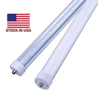 Stock In US + 8ft fa8 led tube Single Pin 8 FT T8 Led Light Tubes 192LEDs SMD2835 Led Fluorescent Light 48W 4800LM AC85-277V