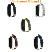 Miband 3 браслет кожаный ремешок на запястье для Xiaomi Mi Band 3 Безвинтовый ремешок Smart Band Заменить для Mi Band 3
