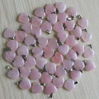 Подвески мода натуральный розовый кварц камень любовь в форме сердца розовый камень бисер подвески 20 мм для изготовления ювелирных изделий кулон бесплатная доставка оптом