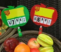 Supermarkt pop clip preisschild bord pop zeichen clip halter meeresfrüchte gemüse obst werbung rahmen tag display clamp 5 stücke