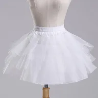 Vit Tulle Girls Petticoat Slip With No Hoop Short Underskirt för boll Bröllopsklänning 2018 Ny ankomst