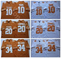 Texas Longhorns College Football 7 Shane Buechele Jersey 10 Vince Young 20 Earl Campbell 34 Ricky Williams 12 Colt McCoy 98 Brian Orakpo