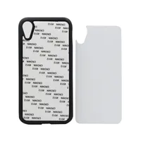 10 pcs Retail DIY Sublimation 2D Silicon Case for iPhone Xs Rubber Heat Transfer Cover for iPhone Xr Xs Max With Aluminum Plate
