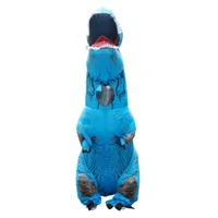 Costume de dinosaures T-Rex pour le costume gonflable de Dinosaure adulte de Dinosaure TREX, robe de fantaisie Halloween costume costume mascotte bleu Dino
