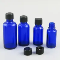 黒色のフェノール性コーンキャップ1オンスブルー化粧品容器と200 x 5ml 10ml 15ml 20ml 30ml 50ml 100mlコバルト青いガラス瓶