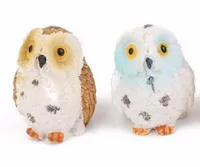 Micro Mini Jardim De Fadas Miniaturas Estatuetas De Resina Coruja Aves Figura Animal Brinquedos Decoração de Casa Ornamento Frete Grátis