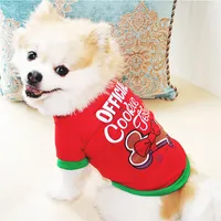 Schattige huisdier honden kerst geschenken kleding groene hond kleding cartoon kleding katoenen t-shirt jumpsuit puppy outfit huisdier leverancier in-voorraad DHL gratis