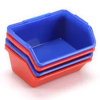 Wholesale Brand New Lot of 20pcs Red or Blue Open Fronted Storage Bins Plastic Parts Picking Workshop Box Small