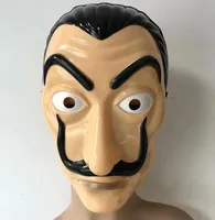 La Casa De Papel Face Mask Salvador Dali Mascara Money Heist Party Christmas Cosplay Props Film Mask Halloween Full Face Masks plastic