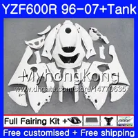 Body + tank voor Yamaha YZF600R Thundercat 02 03 04 05 06 07 229HM.45 YZF 600R YZF-600R Gloss Wit Hot 2002 2003 2004 2005 2006 2007 Kuip