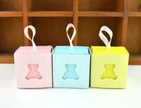 Teddy Bear Baby Shower Regalo Favore scatole 1 ° compleanno Candy Twins Wrap