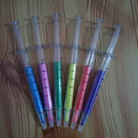 Novas 200 peças / lotes criativa Highlighter canetas marcadores projeto Seringa suprimentos fluorescente caneta papelaria recados escola