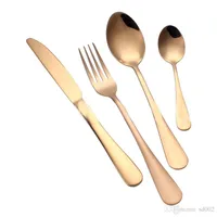 1pcs Gold Metal Dinnerware Parts Cutlery Many Choose Shiny Knife Brief Plated Flatware Fork Spoon Accessories For Kitchen 3 4jy ZZ