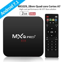 MXQ PRO Android TVボックスRockchip RK3329アンドロイド7.1テレビボックス2G 16G Wifi 4KセットトップボックスDHL送料無料
