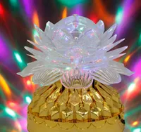 Colorido Crystal Crystal Lotus Ball Magic LED Efeitos