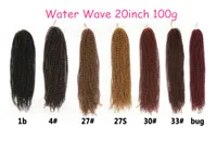 Tag der Mütter Wasserwelle Frei Tress Haarverlängerungen 20-Zoll-synthetische Häkeln Haarverlängerungen marley synthetische Flechthaar für schwarze Frauen