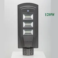 LED Solar Street Lights 60W 40W 20W 30 85-100LM Lampa Allt-i-ett Vattentät Utomhuspanel ABS PIR Motion Sensor Direct Shenzhen China Factory
