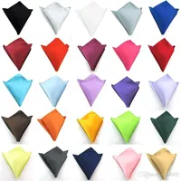 Pure Colors Pocket Fazzoletto Fashion For Men Square Satin Tessuto Napkin Usura formale Suit Sciarpa petto Vendita calda 1 2ys BB