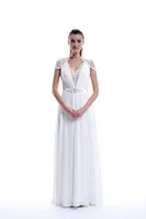 2018 elegante Land-Spitze-Hochzeits-Kleidermeerjungfrau-V-Ausschnitt-Kappen-Hülse Modest Wedding Brautkleider preiswertes Land eine Linie Hochzeits-Kleider