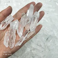100g bulk grov vit klar kvarts kristall Stora råa naturstenar Wand Point Specimen Reiki Crystal Healing Drop Shipping.About10-15pcs