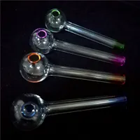 Best Handcraft Pyrex Glass Oil Burner Pipe Mini Smoking Hand Pipes Thick Glass Pipe Oil Colorful Pipe for dab oil rig glass bong