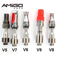 Authentic Amigo Liberty V5 V6 V7 V8 V9 Vaporizers Glass Vape Tank Cartridges 510 Thread Oil 0.5ml 1ml Ceramic Coils iTsuwa Wax Atomizers Pen