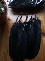 natuurlijke zwarte fazantveren decoratieve DIY partij decoratie veren 200pcs / lot