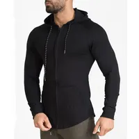 Automne Hiver Running Jacket Hommes À Capuche + Zipper Sport Shirt Hommes Rashgard Respirant À séchage rapide Jersey Vestes Hommes