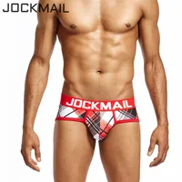 JOCKMAIL Marca Sexy Men Underwear Briefs calça xadrez clássico calzoncillos hombre deslizamentos Cueca Cueca Gay Cuecas Masculinas