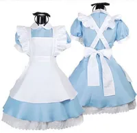 Costume Sexy Halloween Cosplay Costume Japonaise Best-Selling Fantaisie Alice dans Wonderland Fantasy Blue Light Tone Lolita Maid Outfit Robe M-XL