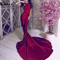 Robes de bal 2018 sexy sirène rouge satin robes sol longueur longueur robe de soirée creux de bricolage sangles robes de robe de soirée