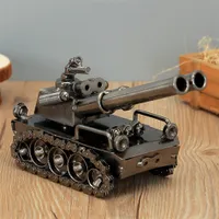Yaratıcı el yapımı Die-cast Araç Çinko Alaşım Askeri Tankı basit ev dekorasyon süsler masaüstü ofis el sanatları (Model Muharebe Tankı)