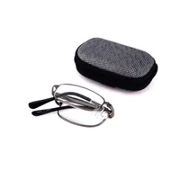 Mini Reading Glasses for women and men with case and cleaning cloth in High Quality Man&#039;s Cheap pSquare Readers Metal Gun for wholesale