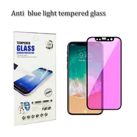 nuevo protector de pantalla de vidrio templado 2.5D 9H resistente a la luz azul resistente a la luz para iphone X 7 8 PLUS AND XR XS MAX