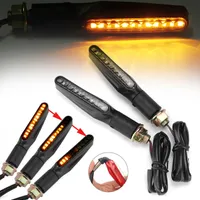 2pcs Flowing Universal Lighting Waterproof Motorcycle LED Direction Indicators Light Turn Signal Light Amber Lamp